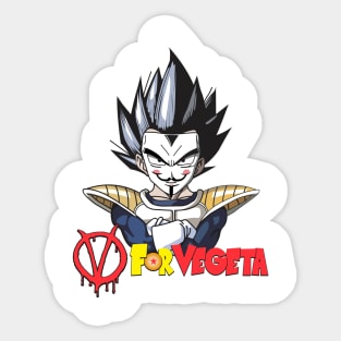 V for Vegeta Sticker